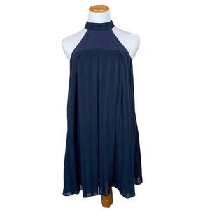 BCBGeneration Halter Neck Dress Swing Trapeze Blue Mini Sleeveless Women's S